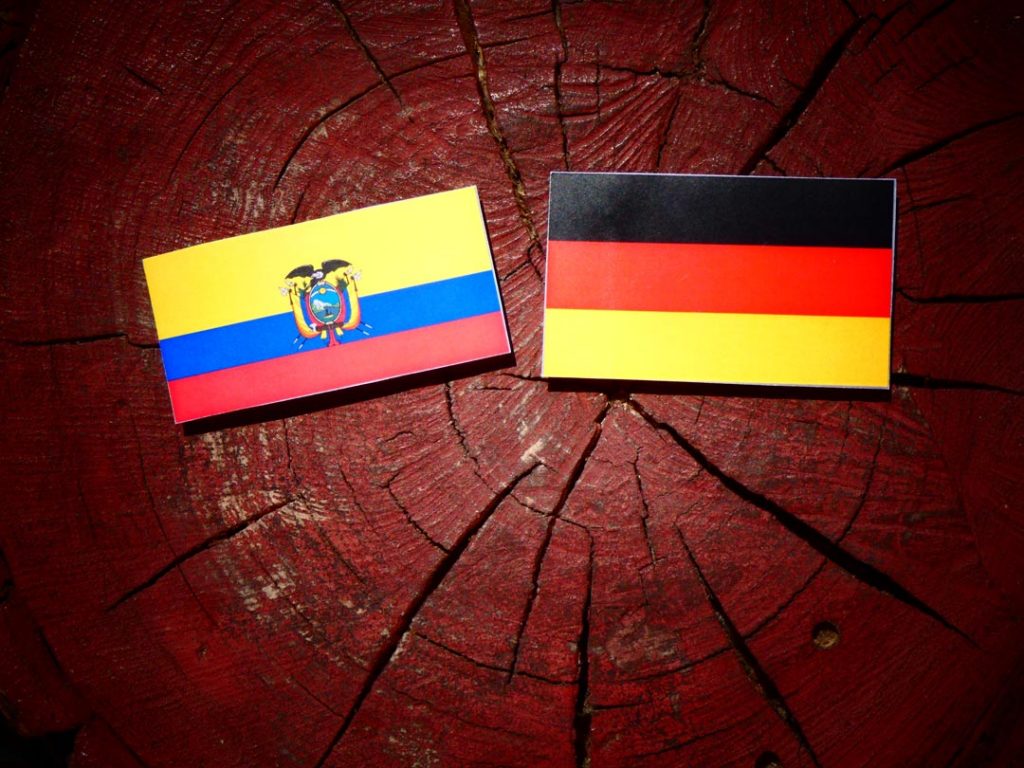 Ecuador - Germany flags