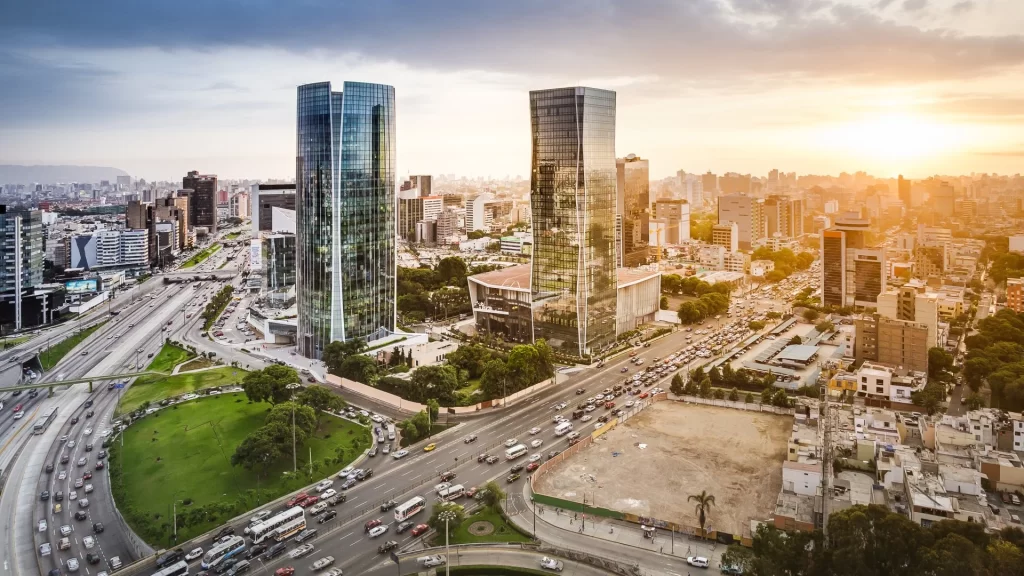 Panoramic view of Lima at sunset-cultural travel Peru